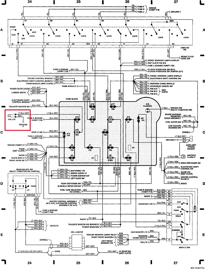 Ford F 250 Super Duty Questions What Color Is The Hot Wire For The Cigarette Lighter On A Ford F250 Su Cargurus