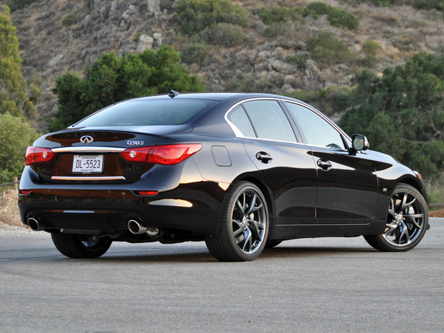 2015 INFINITI Q50 Sport, 2015 Infiniti Q50S Malbec Black RAYS 19-inch ...