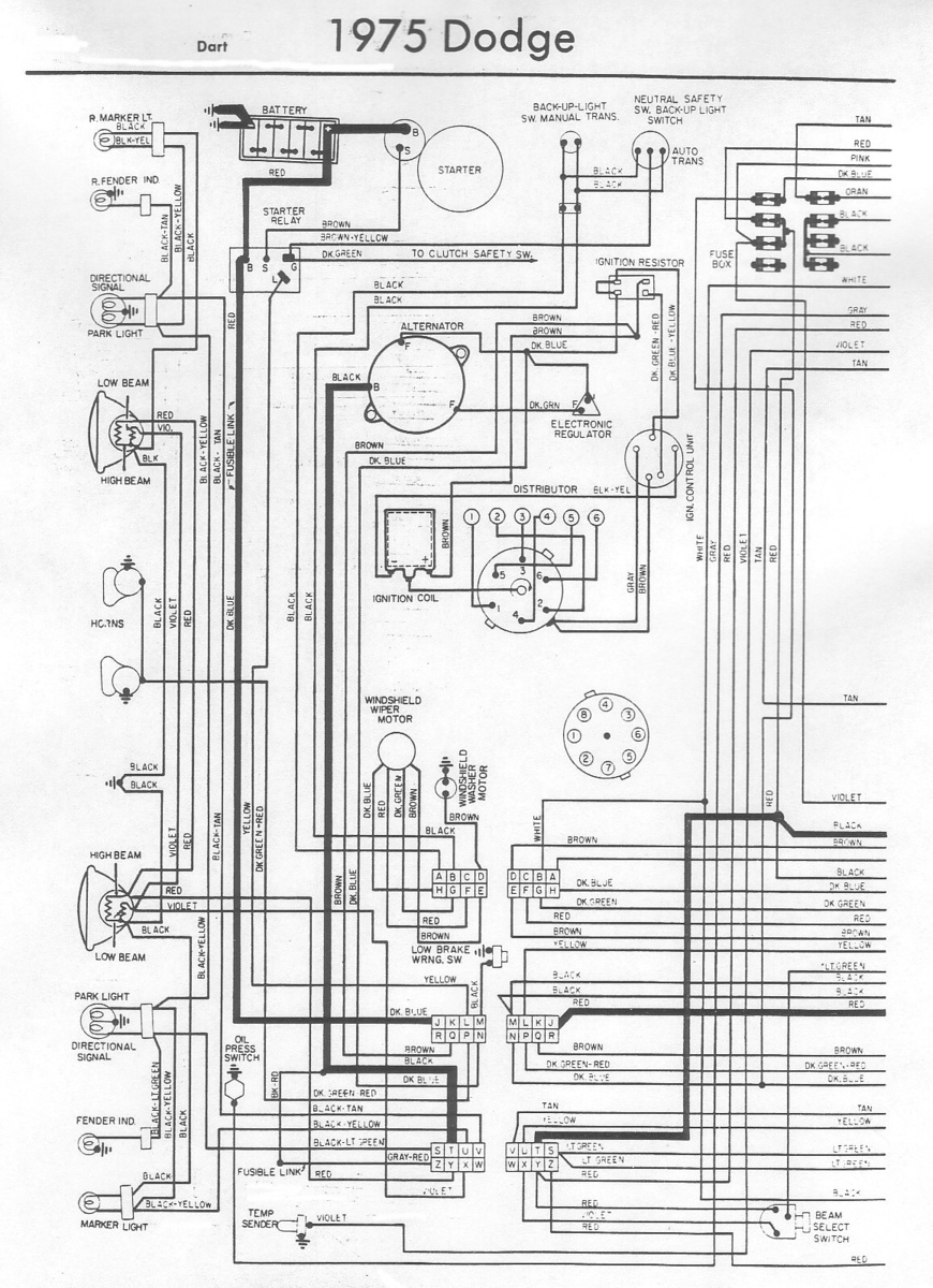 Dodge Dart Questions - Power cable to the radio in my 75 Dodge dart