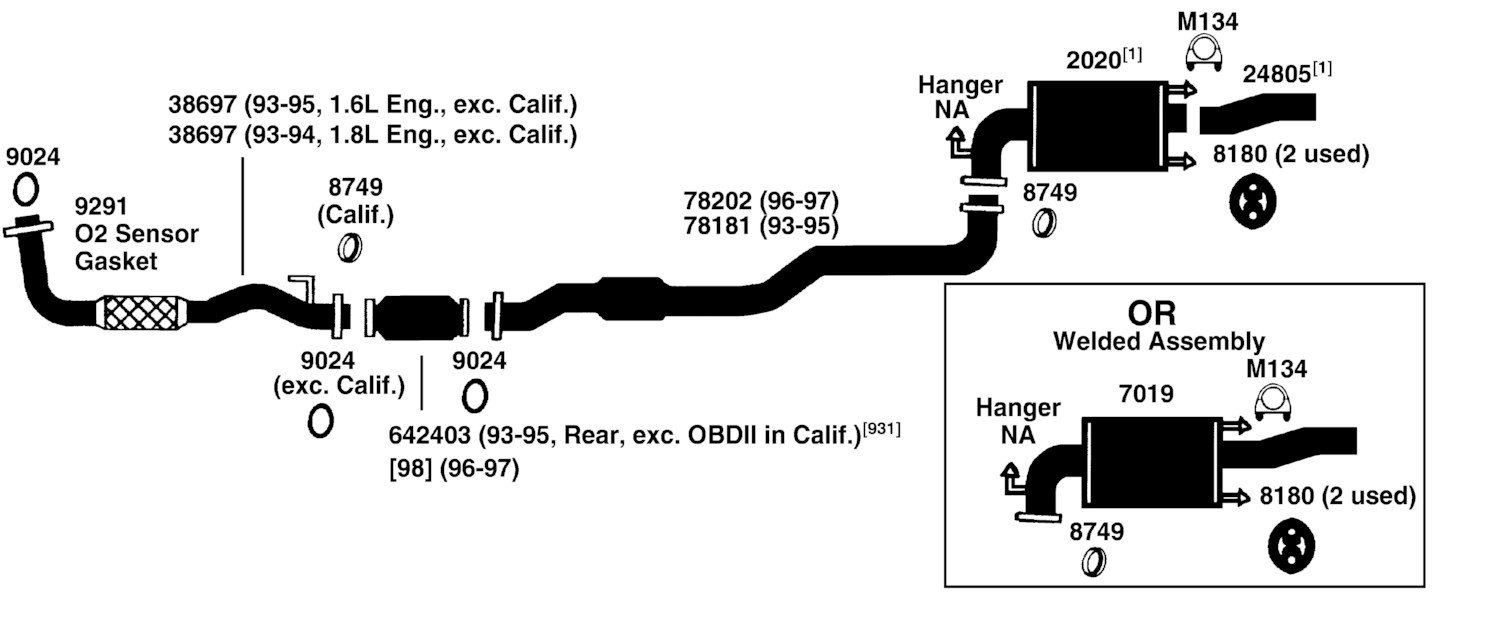 32 1999 Toyota Corolla Exhaust System Diagram - Wire Diagram Source