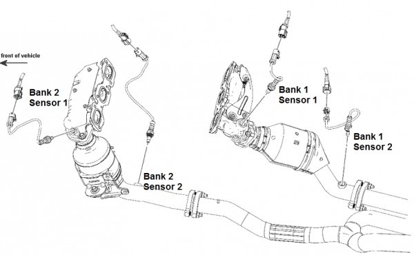 Ford Focus O2 Sensor Bank 1 Sensor 1 Location