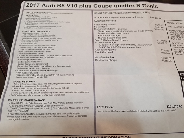 2017 Audi R8 Pictures Cargurus
