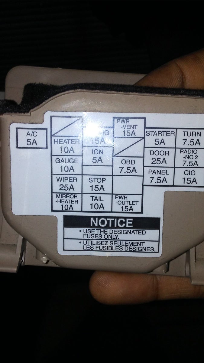 Toyota Sienna Questions - Need Help Locating A/C Fuse ... toyota sienna fuse box location 