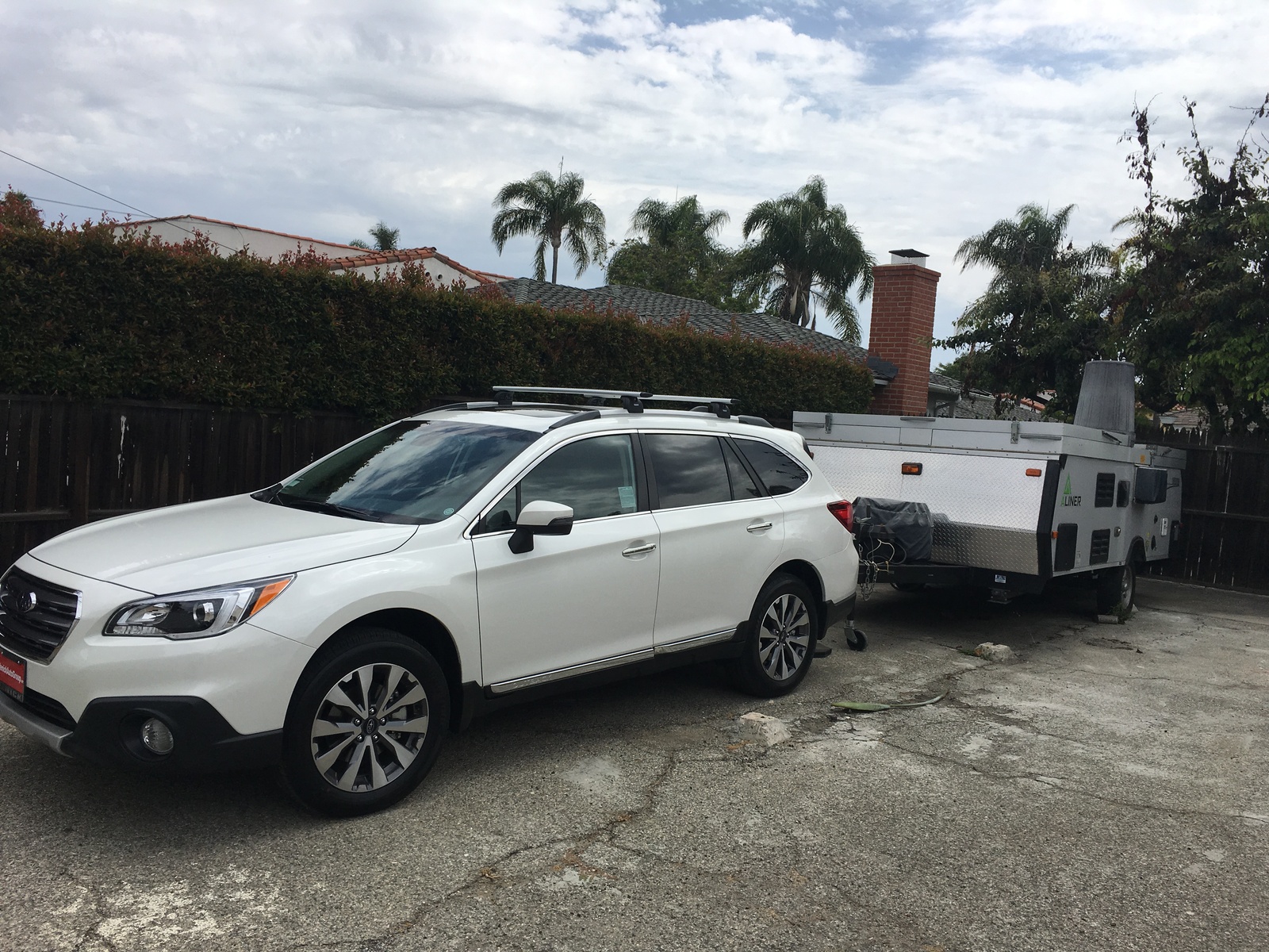 subaru outback u haul trailer