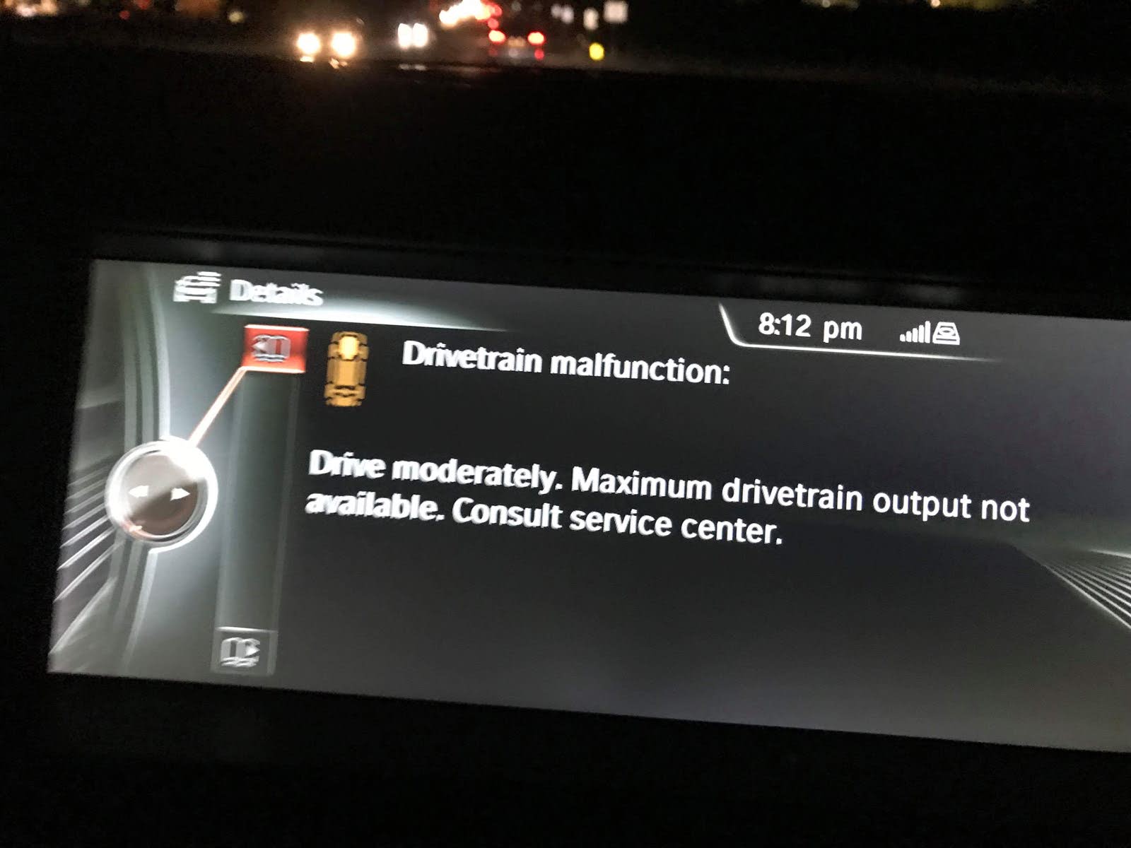 Drivetrain malfunction bmw