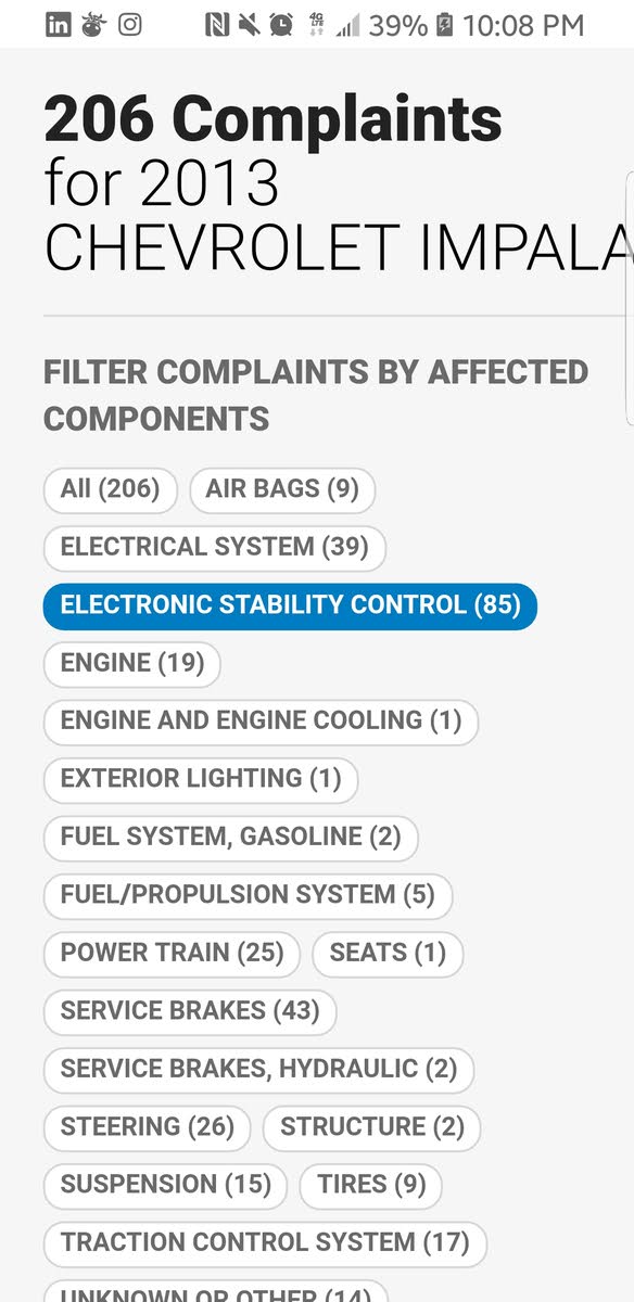 Chevrolet Impala Questions Stabilitrak Traction Control Issues Cargurus