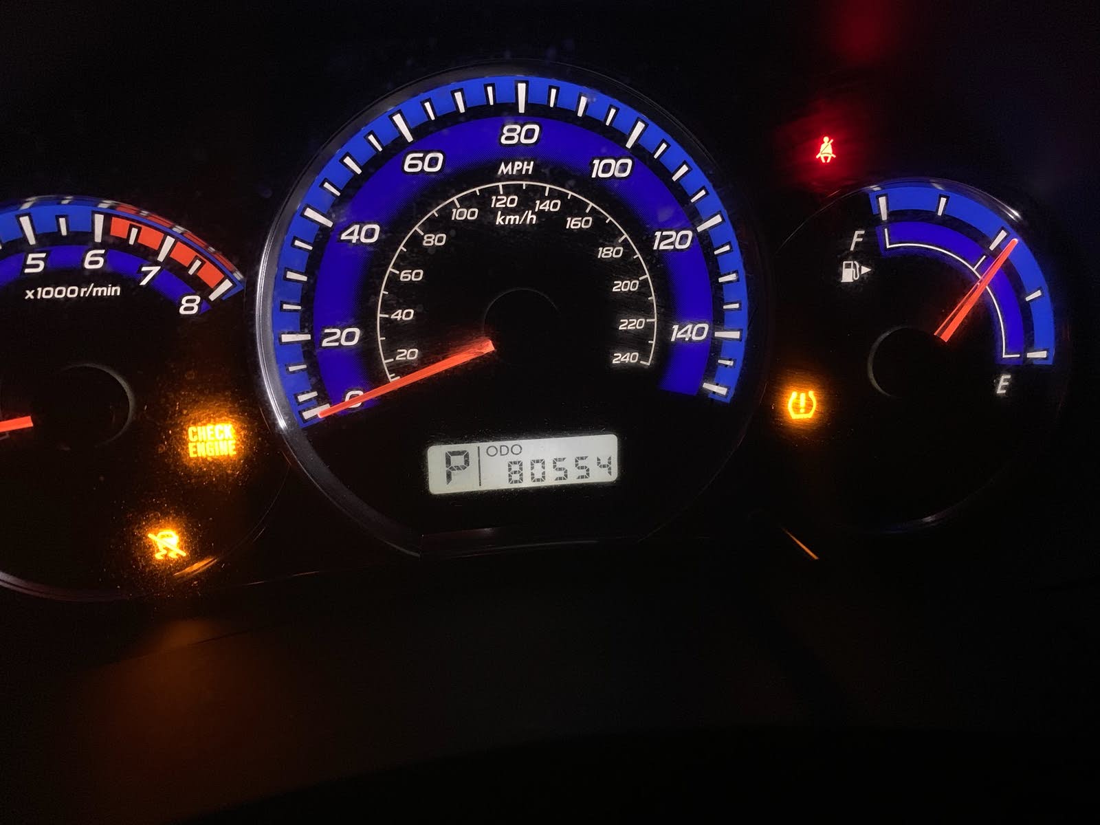 2002 subaru forester instrument cluster bulbs