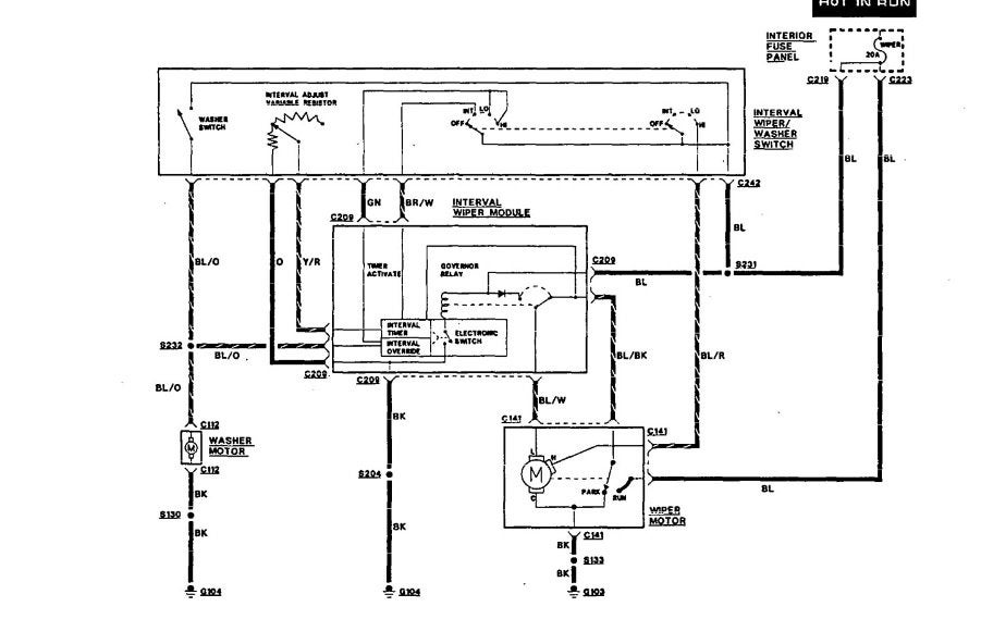 Ford Windshield Wiper Motor Wiring Diagram - Wiring Diagram