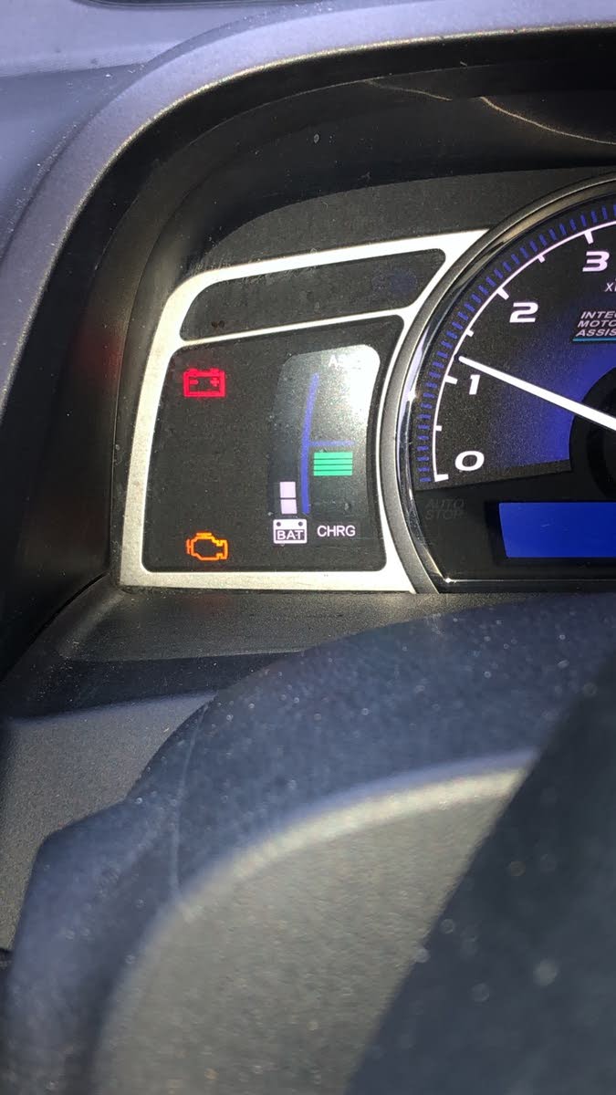 Honda Civic Hybrid Questions Ima Check Engine Light And Red Battery Light Cargurus