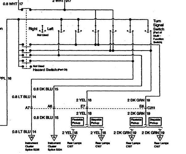 Chevrolet S-10 Questions - 97 s10 no rear brake lights or ... 97 chevy rear light diagram 