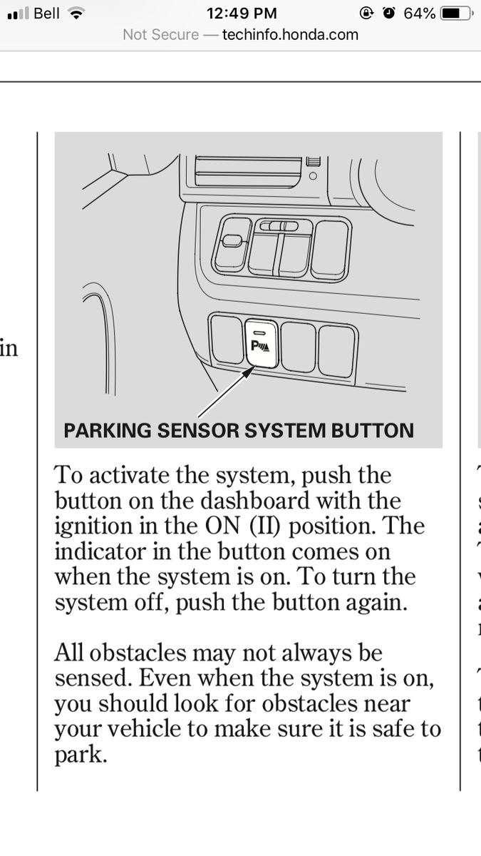 How To Turn Honda Parking Sensing On & Off, Bell Honda