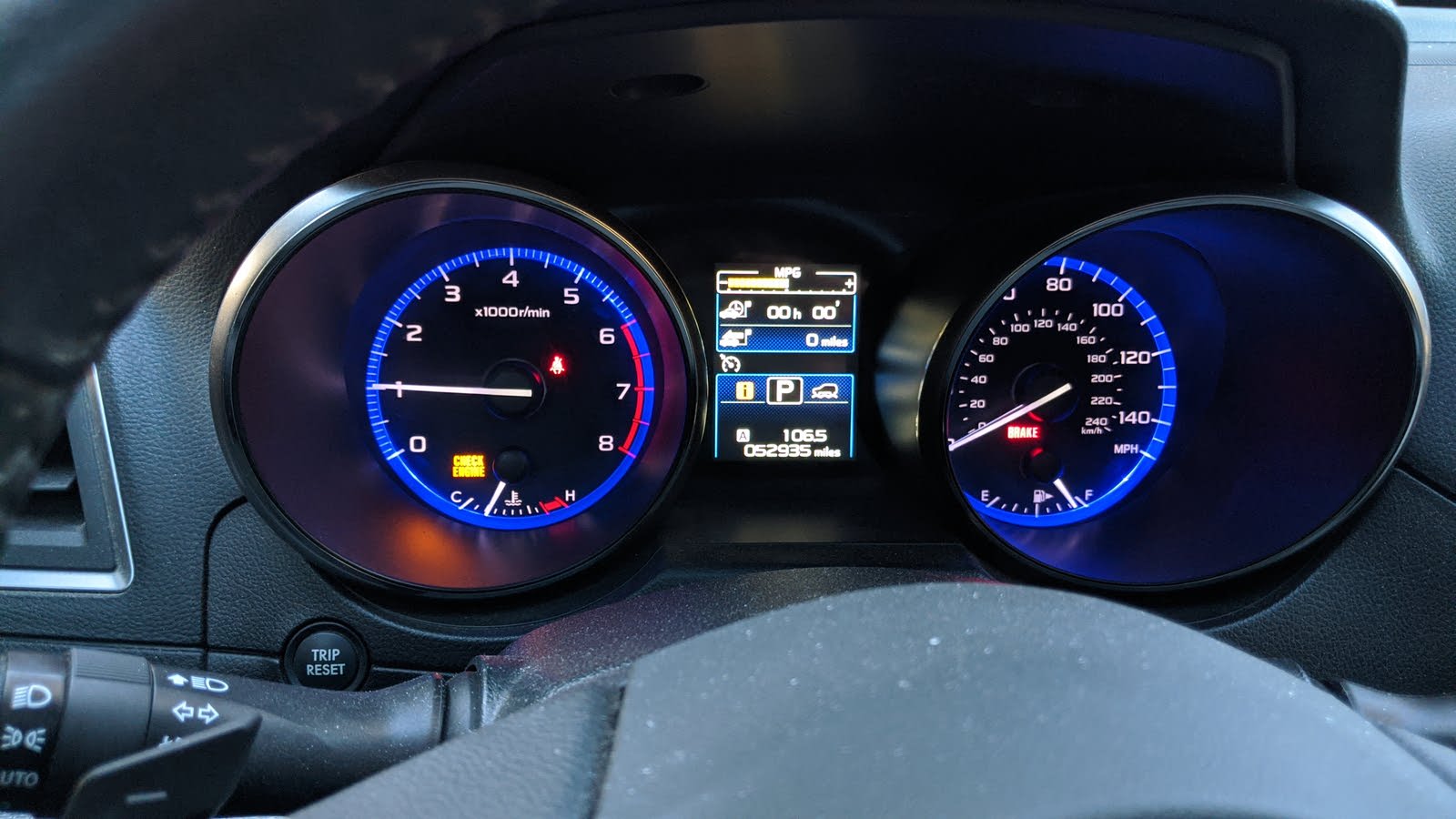 Subaru Outback Questions - 2015 Outback - Solid Check Engine, Blinking  Cruise and X-Mode Lights - CarGurus