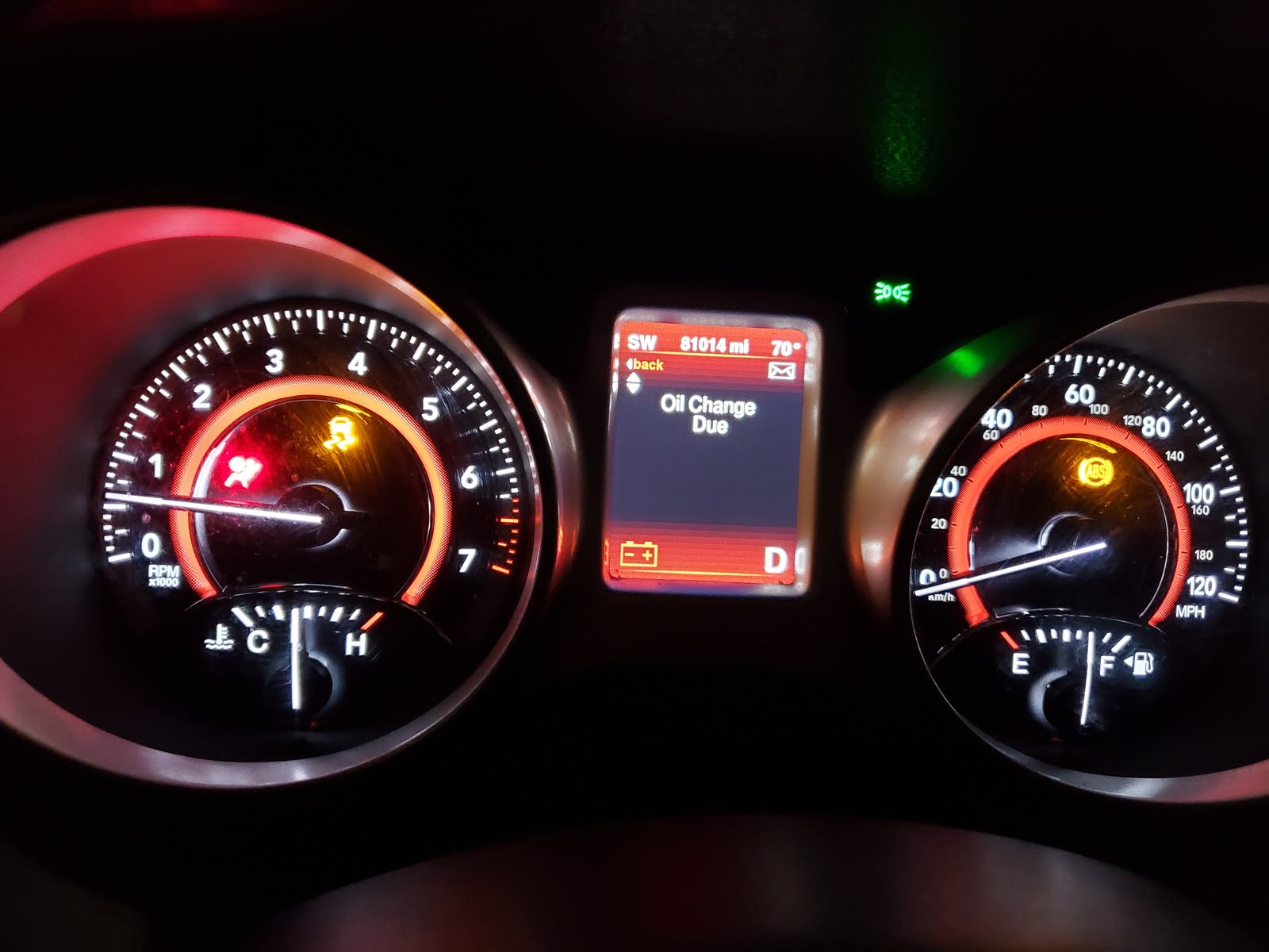2013 dodge journey battery saver mode while driving
