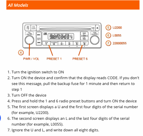 Acura Tsx Questions Radio Code Doesn T Work Cargurus